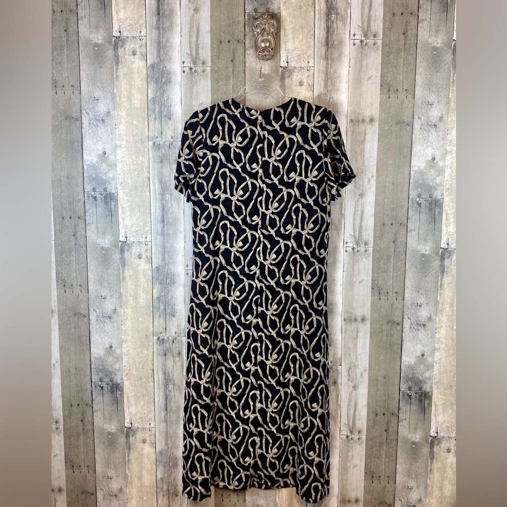 Tuckernuck Hyacinth House Rowan Bow Midi Dress in Black Size Small. - Picture 3 of 9
